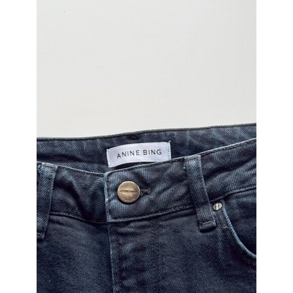 ANINE BING Jagger OD Black Dark Blue High Rise Skinny Ankle Jeans, Size 28 - Picture 13 of 15